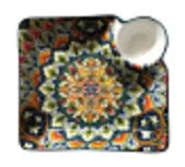 Speiseteller-Set im Retro-Stil aus Keramik