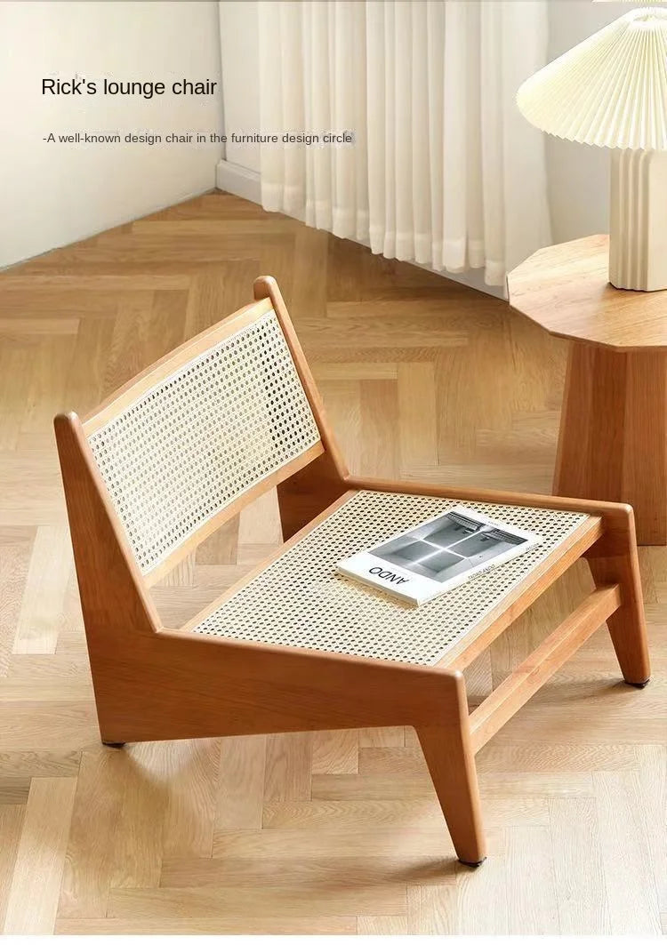 Massivholz Rattan Stuhl Retro Style