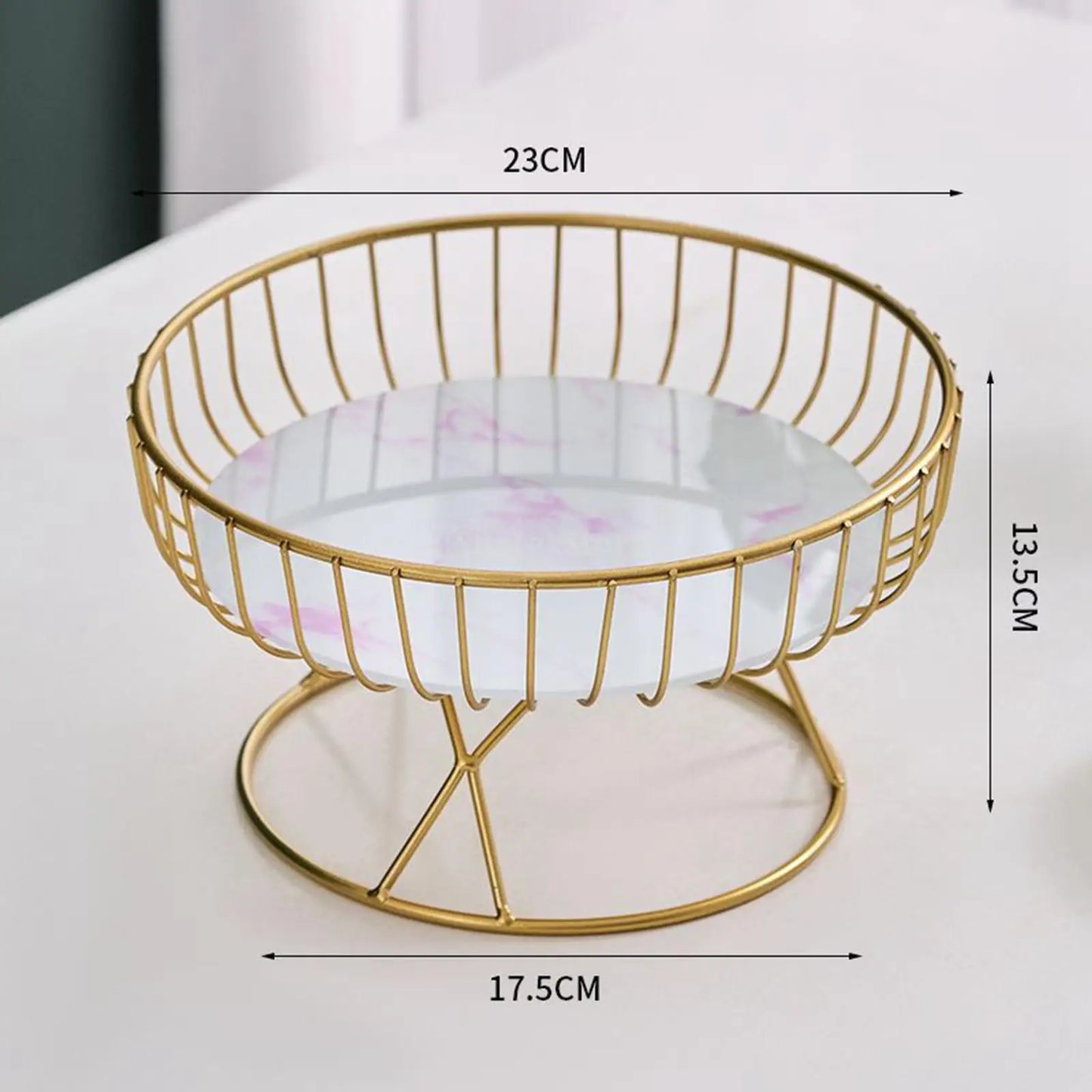 Metall-Eisendraht-Obstkorb-Obstkuchenhalter