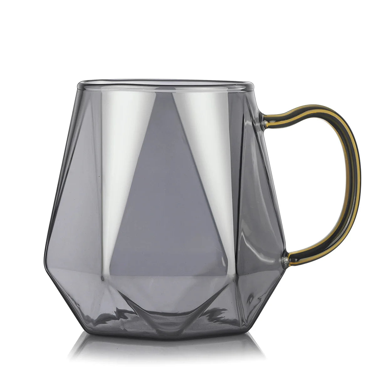Buntes Teekannen-Set aus Glas mit Rautenstruktur