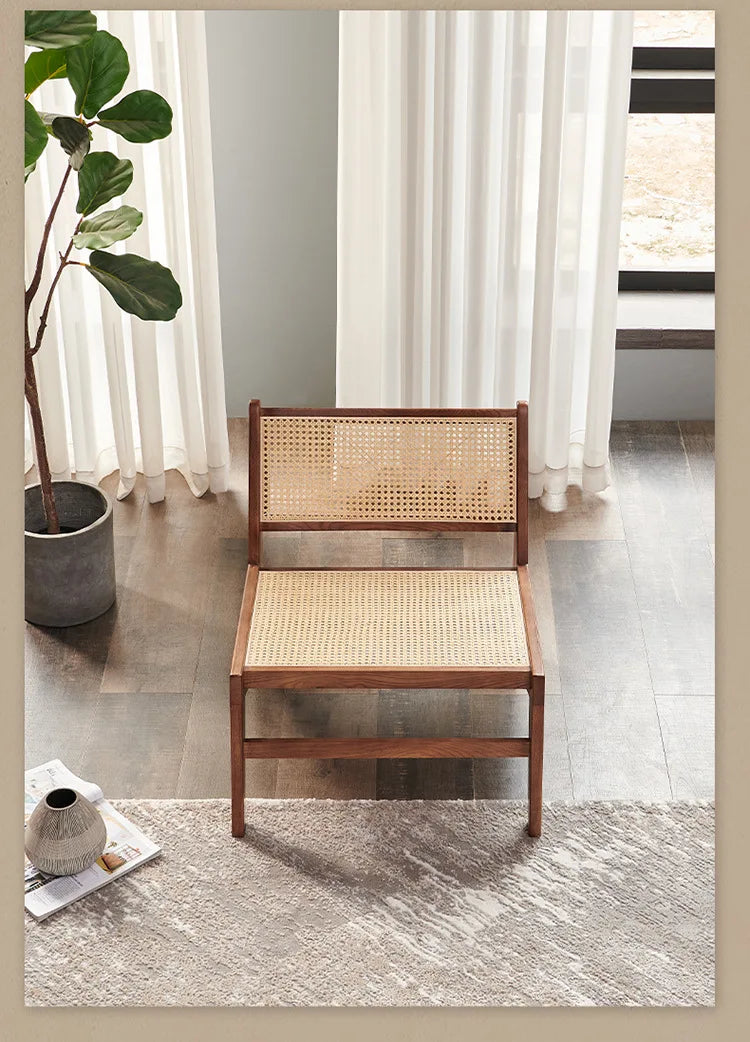Massivholz Rattan Stuhl Retro Style