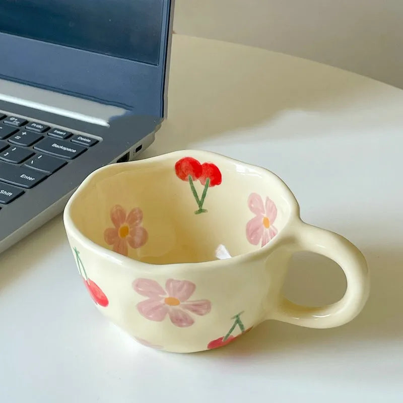 Handgemachte unregelmäßige Kaffeetasse aus Keramik