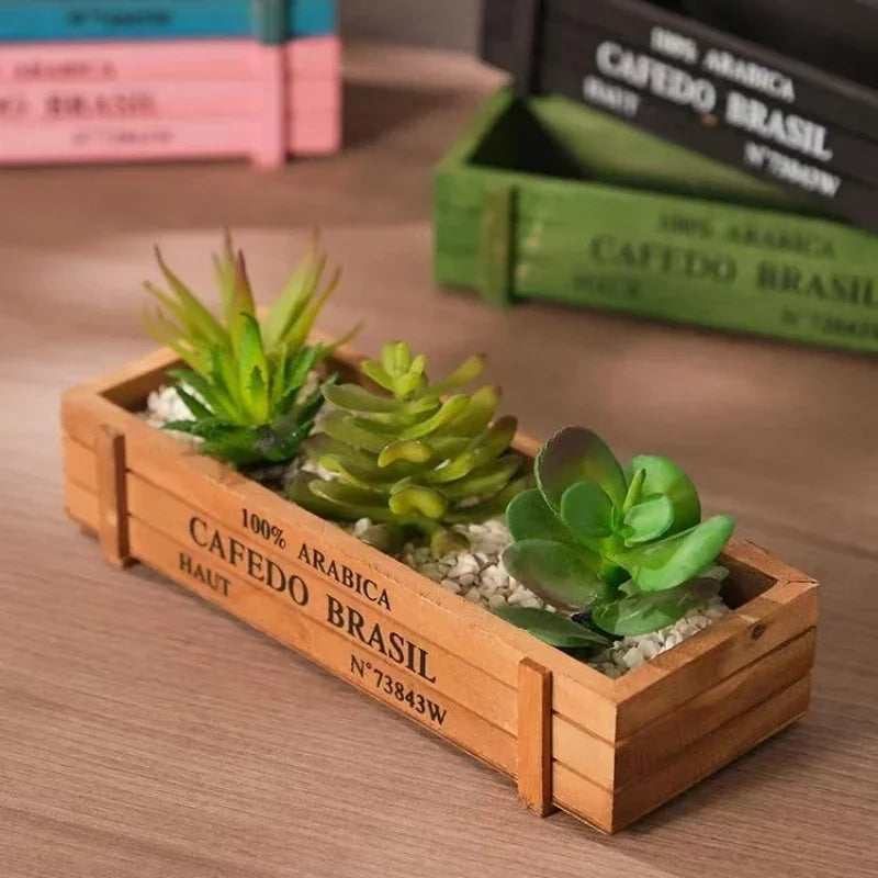 Garten-Pflanztopf-Aufbewahrungsbox aus Holz