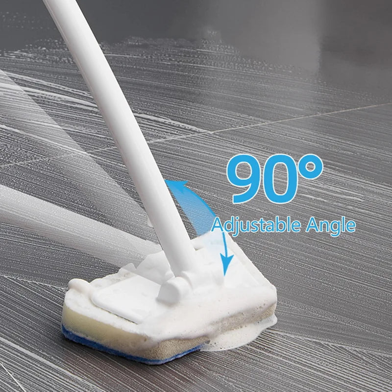 Multi-Functional Bathroom Wall Brush Long Handle Removable Household Floor Bathtub Brushes Ceramic Tile Sponge Cleaning Brush