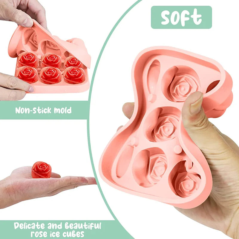 Küchen 3D Rosen Eis Silikonformen