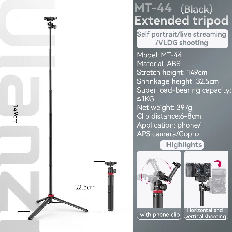Verlängern Selfie Stick Stative Stativ Mit telefon Klemme Für Kameras und Smartphone