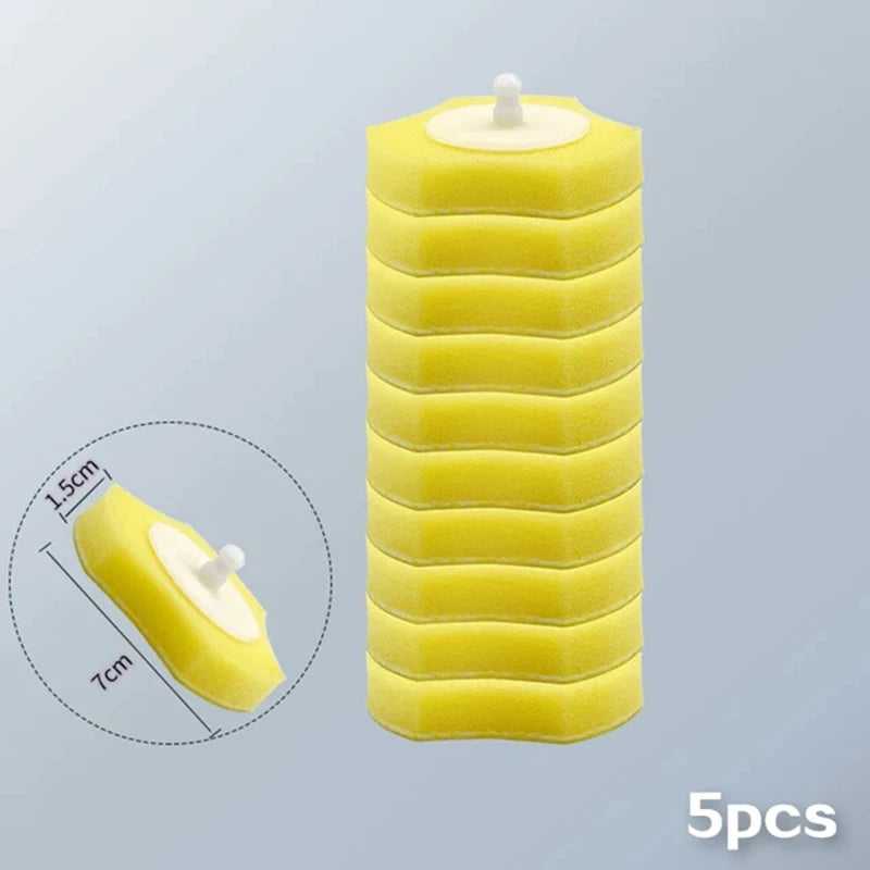 Einweg-Toilettenbürsten-Set mit duftender Reinigungsflüssigkeit Ersatzkopf für die Badezimmerreinigung