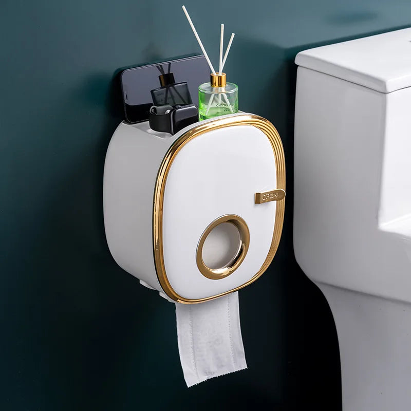 Wandmontierter Toilettenpapierbehälterhalter