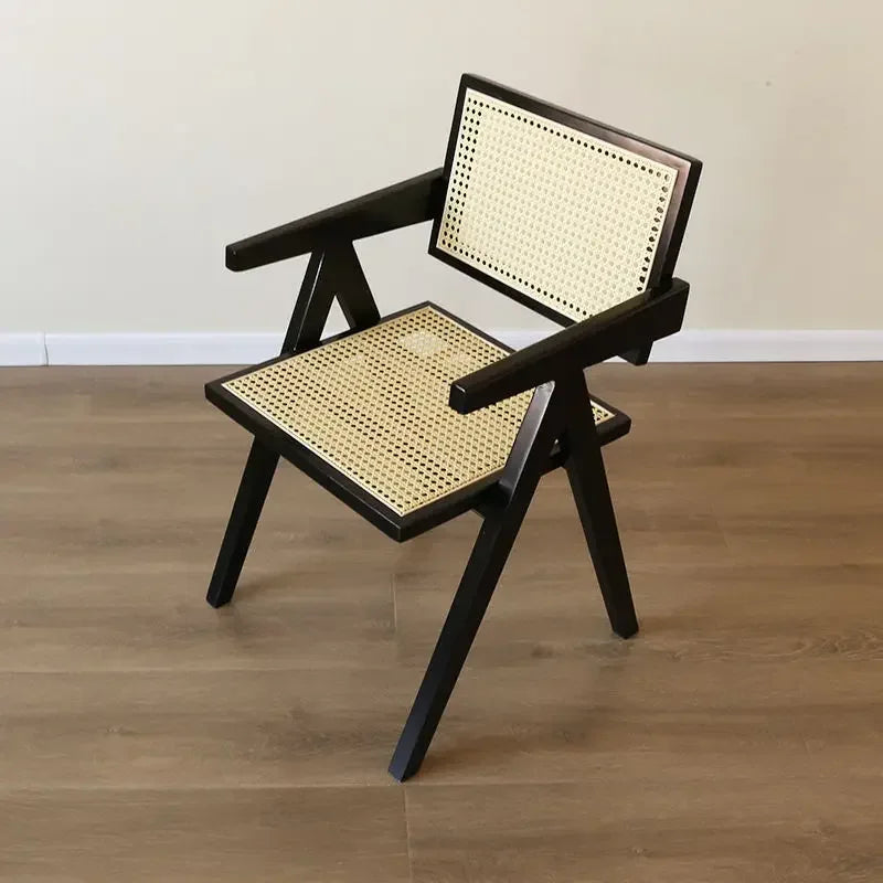 Massivholz echt Rattan Esszimmer Stuhl oder Wohnzimmerstuhl
