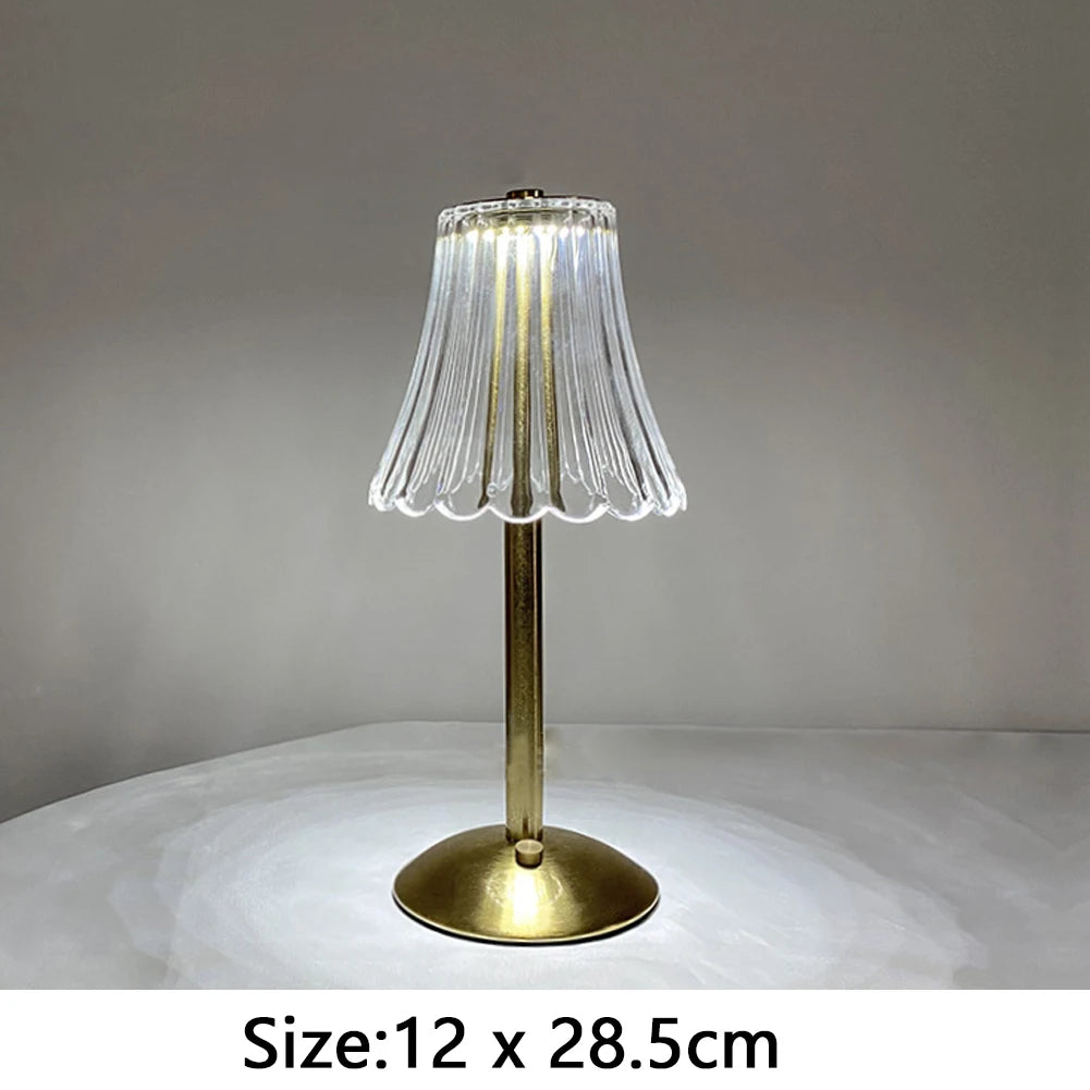 Wiederaufladbare Tisch-LED-Barlampe aus Kristall