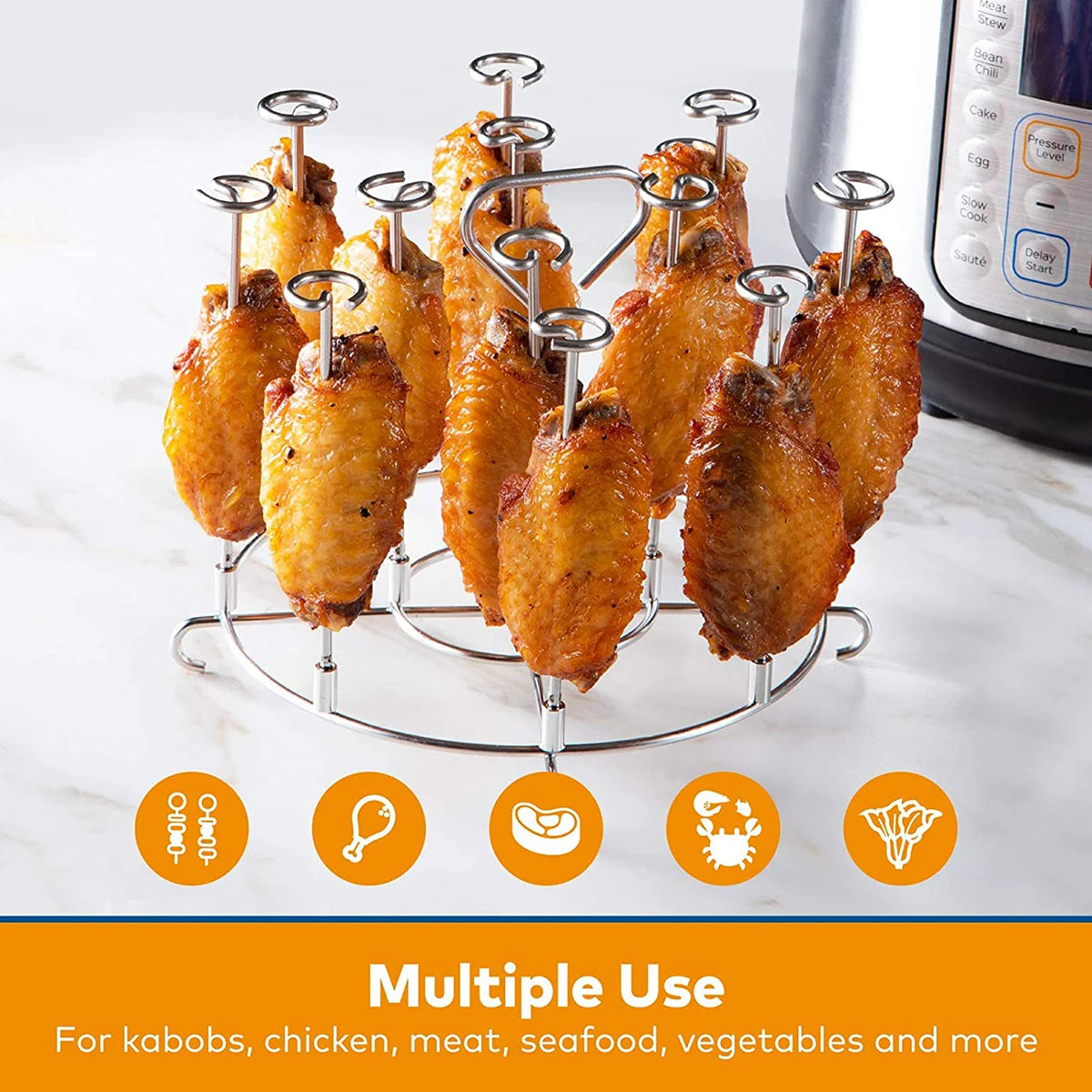 Air Fryer Spießständer Edelstahl Spießgrill
