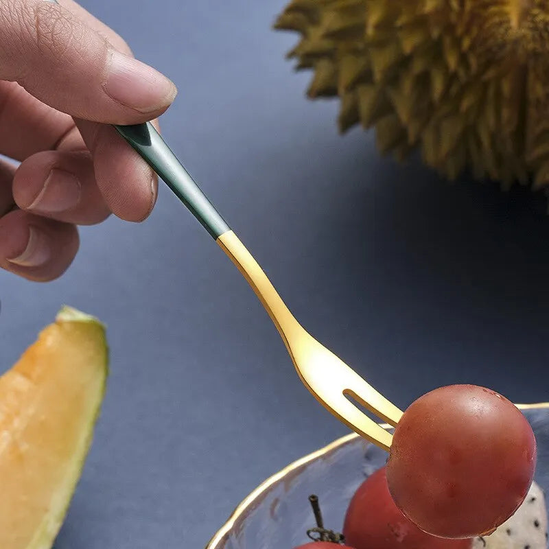 Obstgabel, Dessert- und Kuchengabel aus Edelstahl