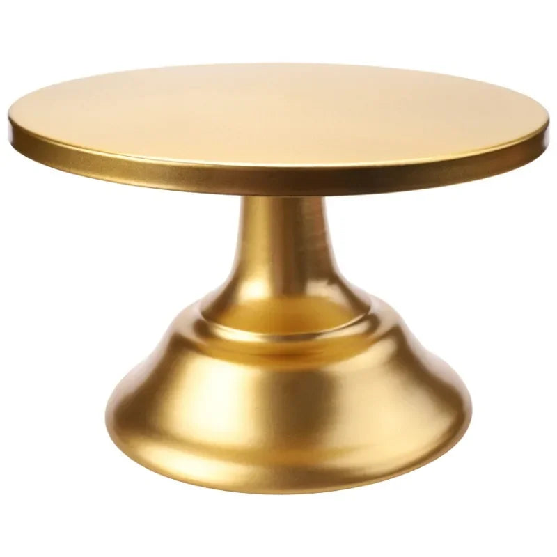 Goldiger 8-Zoll-Kuchenständer mit Sockel