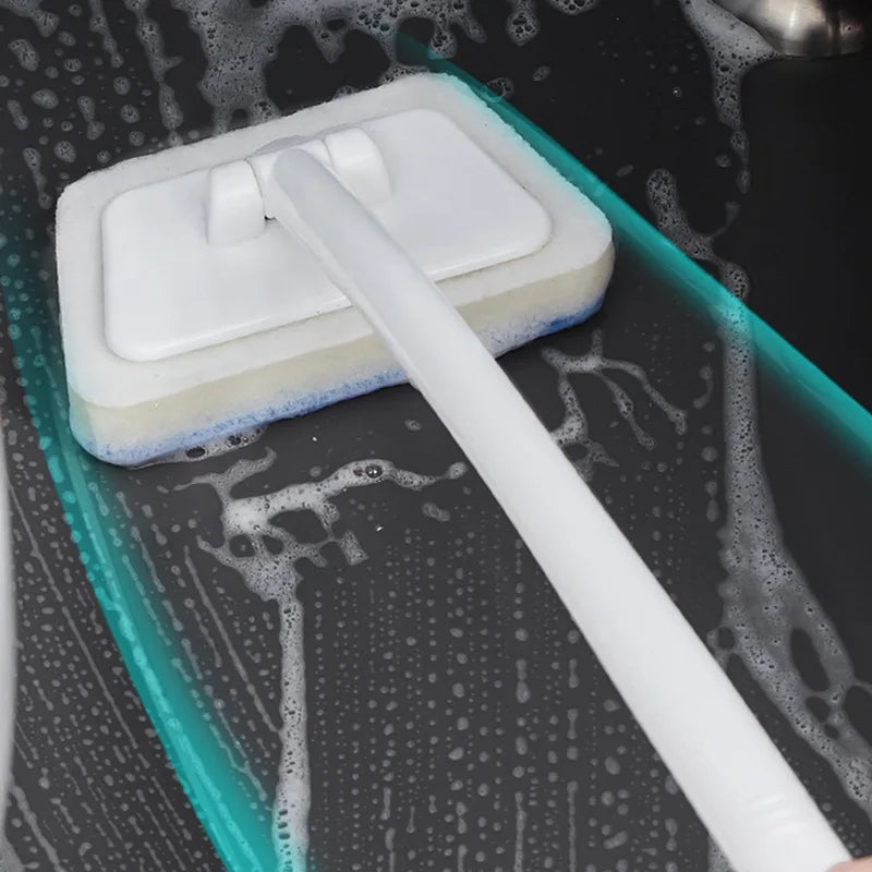 Multi-Functional Bathroom Wall Brush Long Handle Removable Household Floor Bathtub Brushes Ceramic Tile Sponge Cleaning Brush