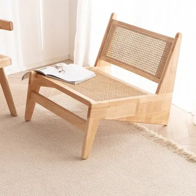 Massivholz Rattan Stuhl Retro Style