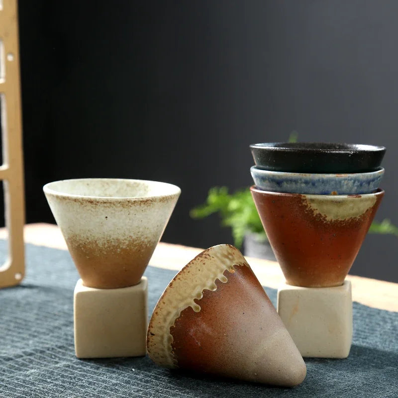 Kreative Retro-Kaffeetasse aus Keramik