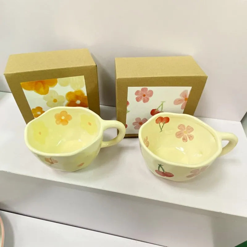 Handgemachte unregelmäßige Kaffeetasse aus Keramik