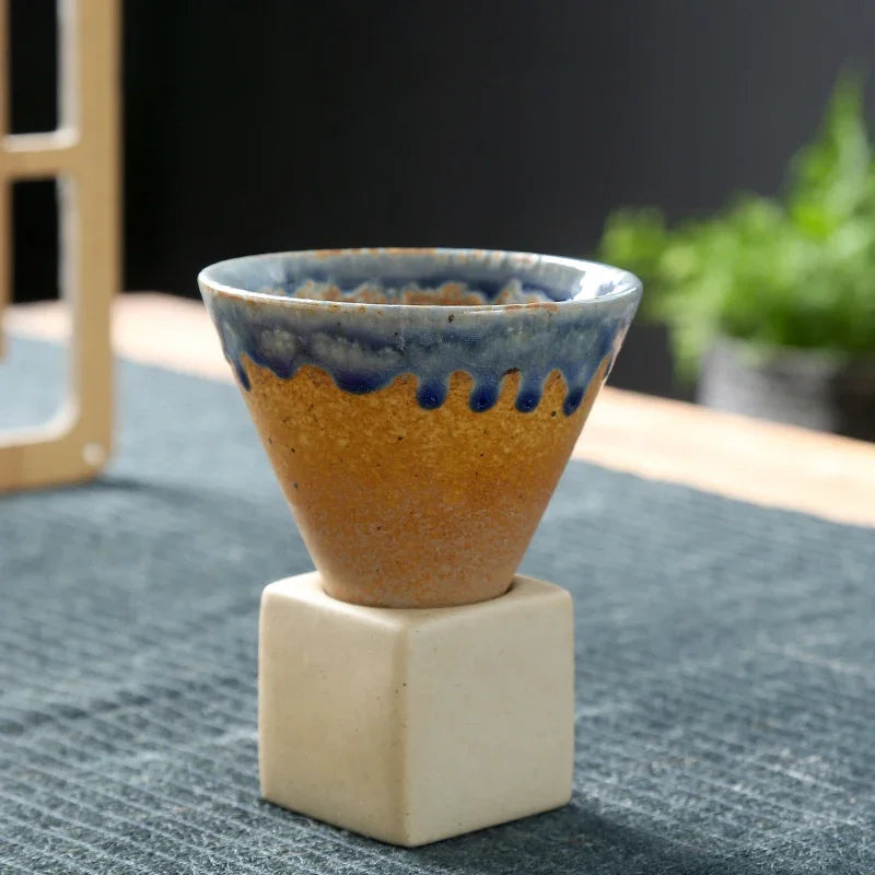 Kreative Retro-Kaffeetasse aus Keramik