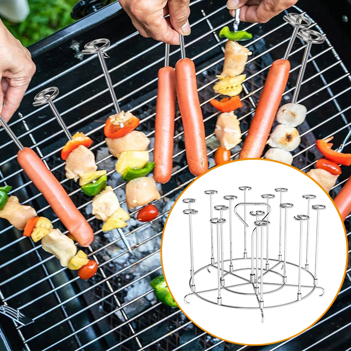 Air Fryer Spießständer Edelstahl Spießgrill