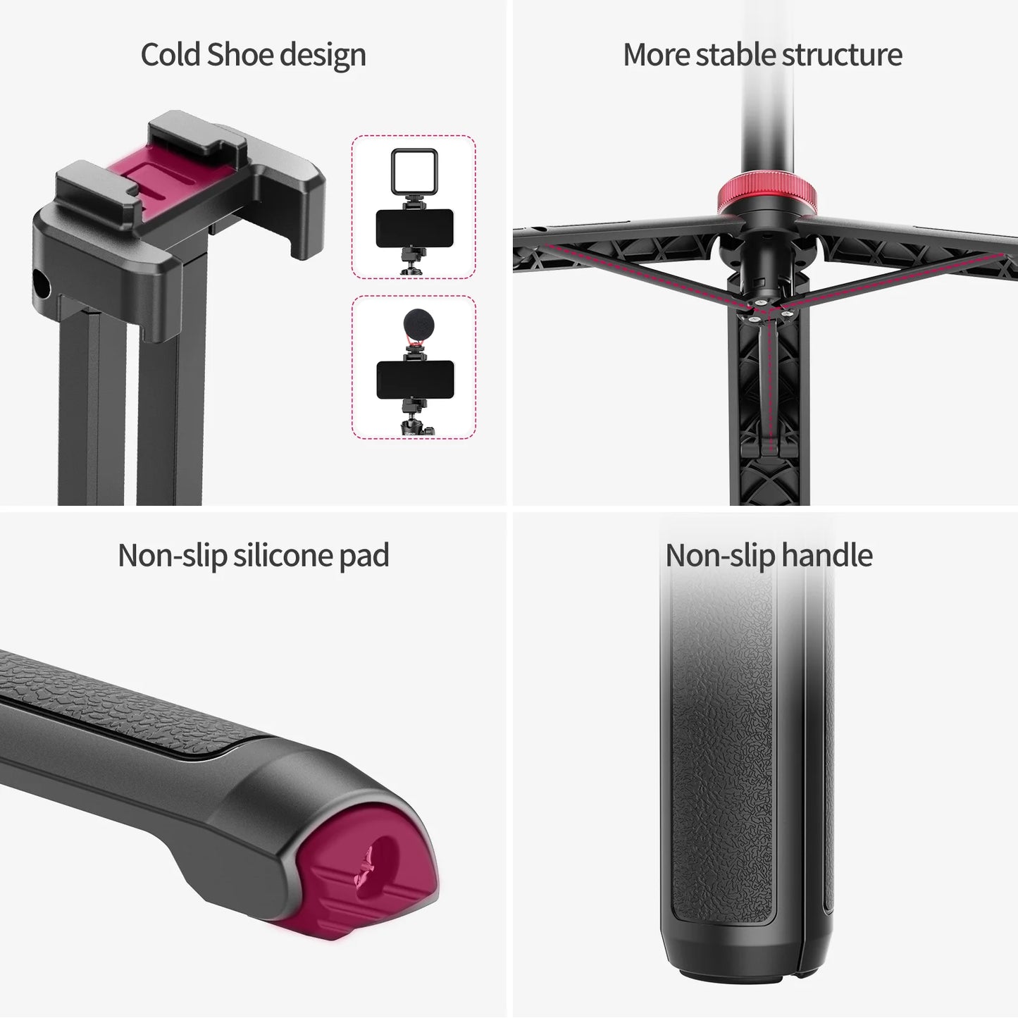 Verlängern Selfie Stick Stative Stativ Mit telefon Klemme Für Kameras und Smartphone