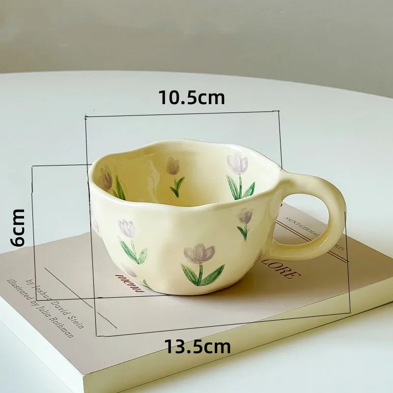 Handgemachte unregelmäßige Kaffeetasse aus Keramik