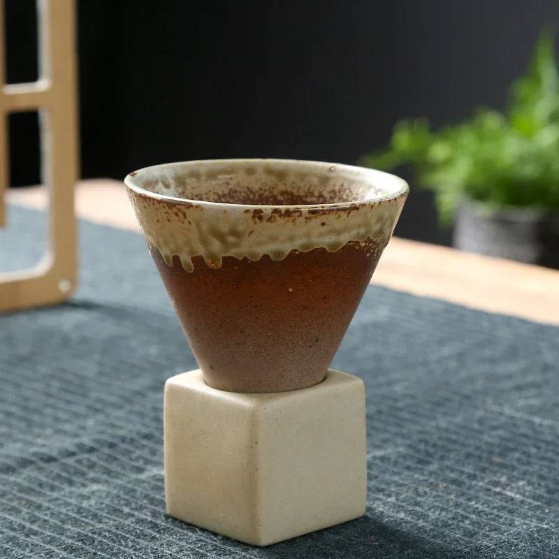 Kreative Retro-Kaffeetasse aus Keramik