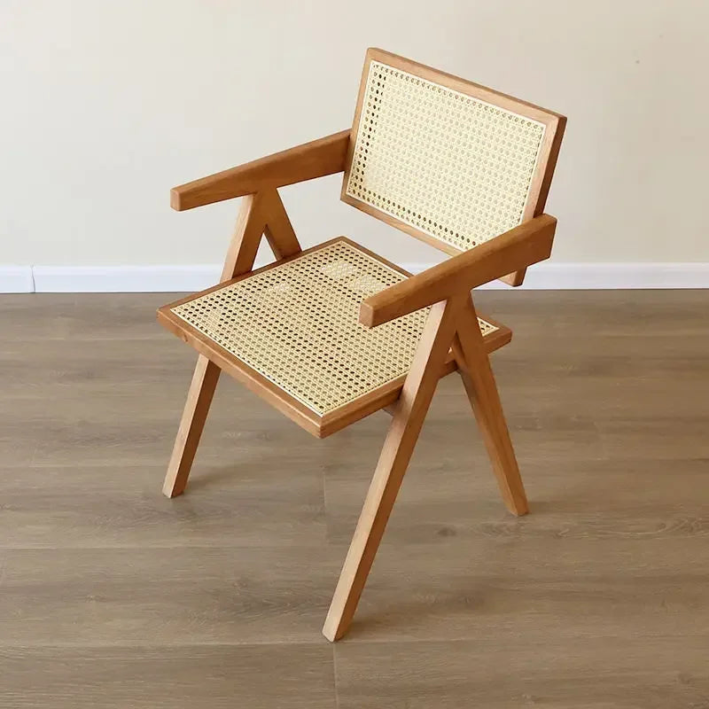 Massivholz echt Rattan Esszimmer Stuhl oder Wohnzimmerstuhl