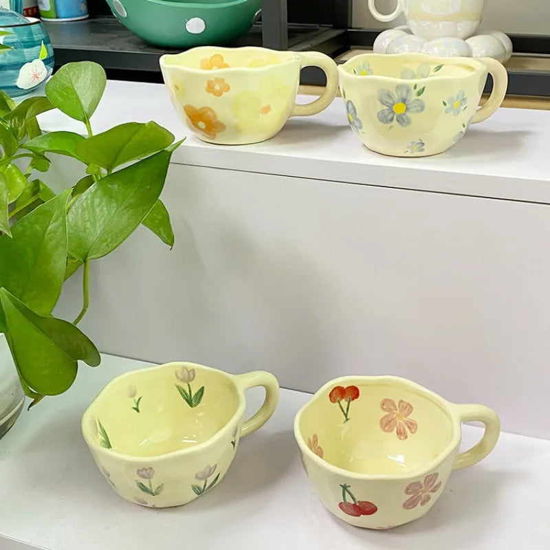 Handgemachte unregelmäßige Kaffeetasse aus Keramik