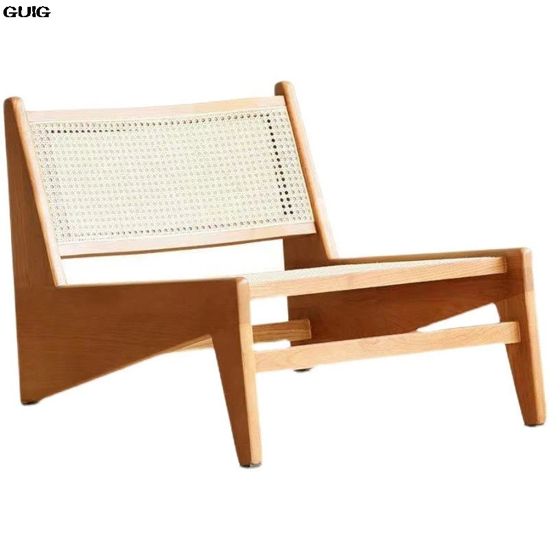 Massivholz Rattan Stuhl Retro Style
