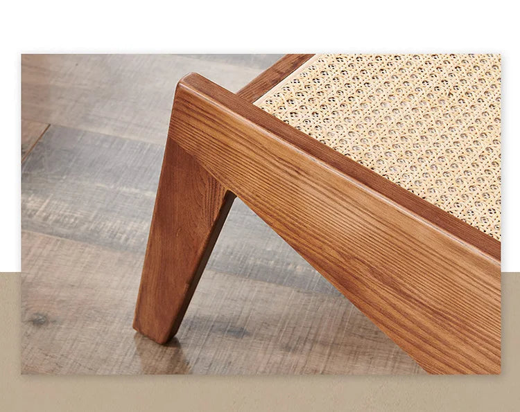 Massivholz Rattan Stuhl Retro Style