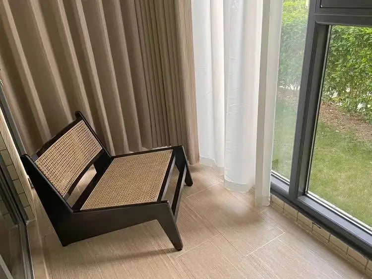 Massivholz Rattan Stuhl Retro Style