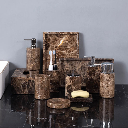 Set Badezimmer Natürliches Marmor Luxus Set