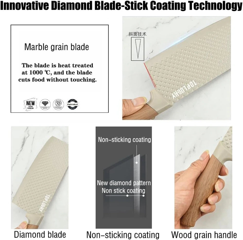 Messerset 6-teiliges Küchenmesserset für Chefkoch