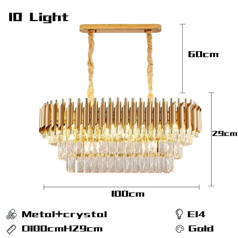 Kristall-Kronleuchter LED-Anhänger-Deckenleuchte