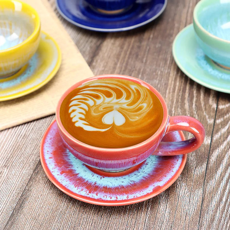 Vintage Set Keramik Tasse und Untertasse