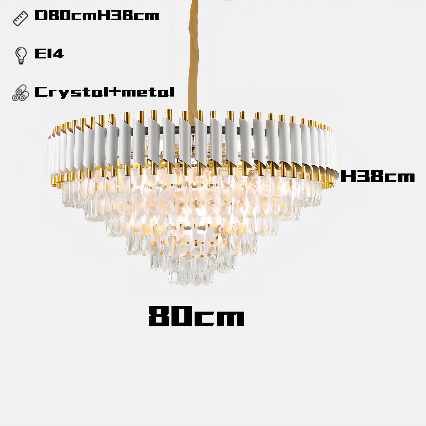 Kristall-Kronleuchter LED-Anhänger-Deckenleuchte