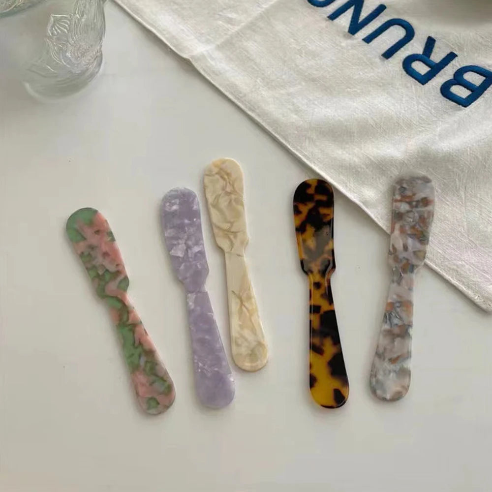 Retro Dessert Messer Löffel Geschirr Set