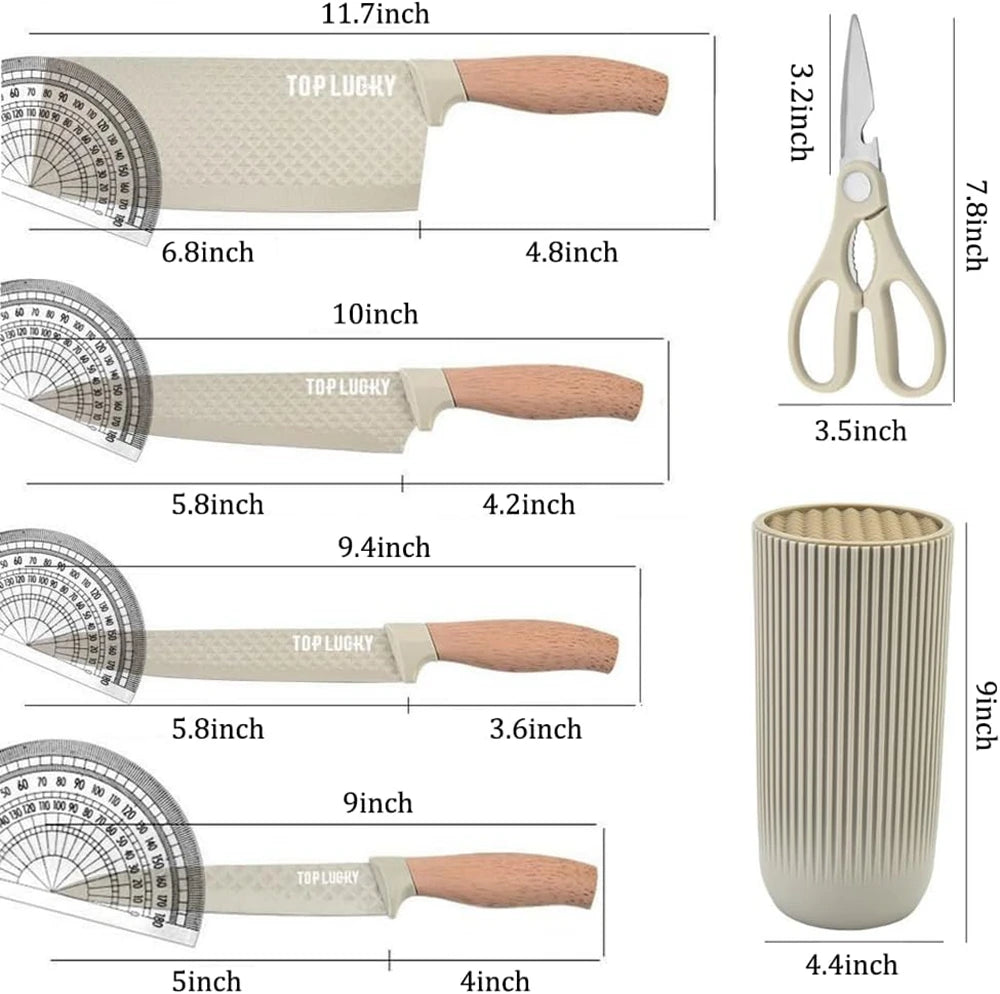 Messerset 6-teiliges Küchenmesserset für Chefkoch