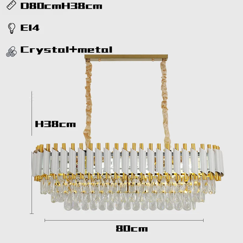 Kristall-Kronleuchter LED-Anhänger-Deckenleuchte