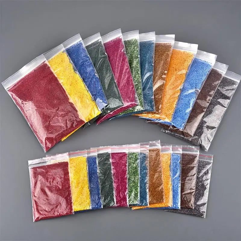 Materialien zur Kerzenherstellung, Sand, Malwachs