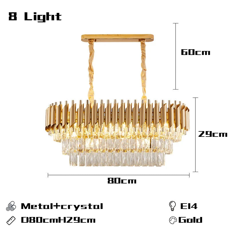 Kristall-Kronleuchter LED-Anhänger-Deckenleuchte