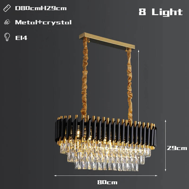 Kristall-Kronleuchter LED-Anhänger-Deckenleuchte