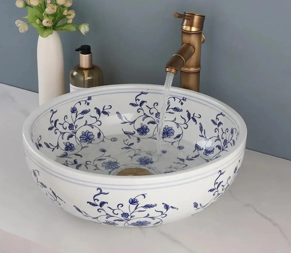 Hand gemalt Gefäß Waschbecken Keramik