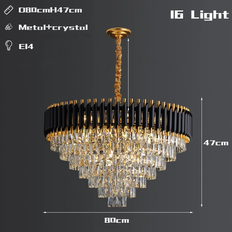 Kristall-Kronleuchter LED-Anhänger-Deckenleuchte