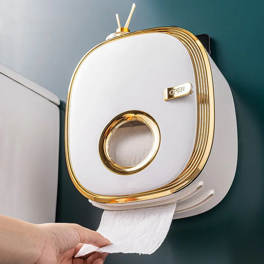 Wandmontierter Toilettenpapierbehälterhalter