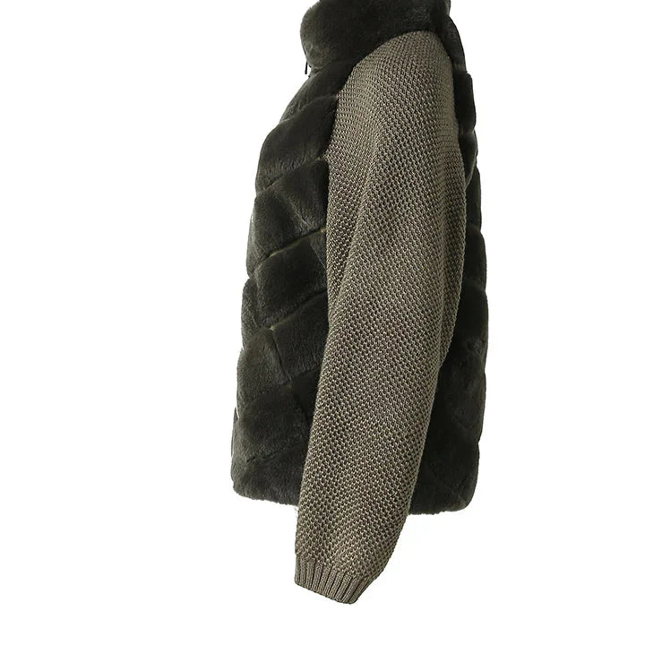 Urban Luxe – Elegante Faux Fur Patchwork Jacke