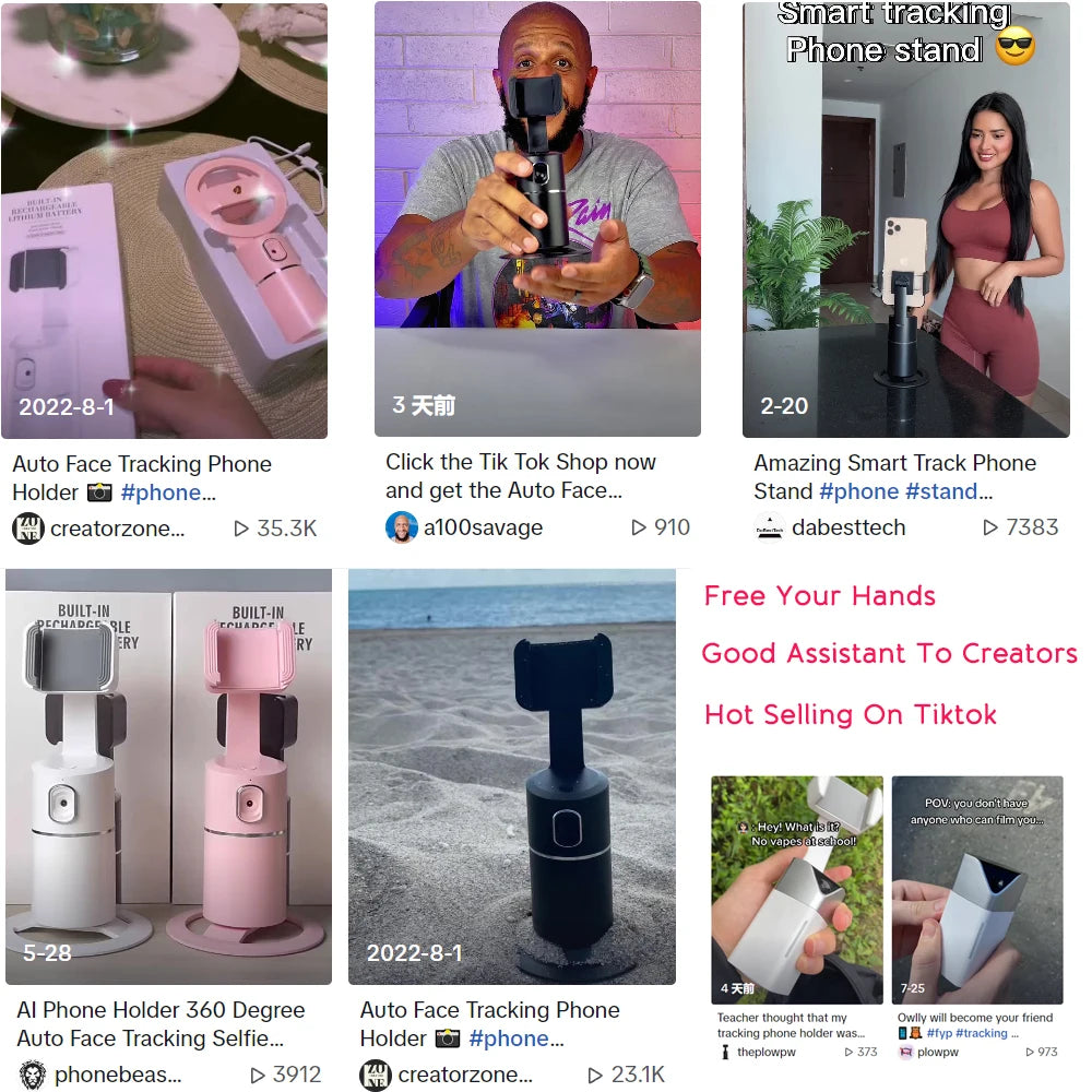 360° Drehung Tracking Smartphone Halterung