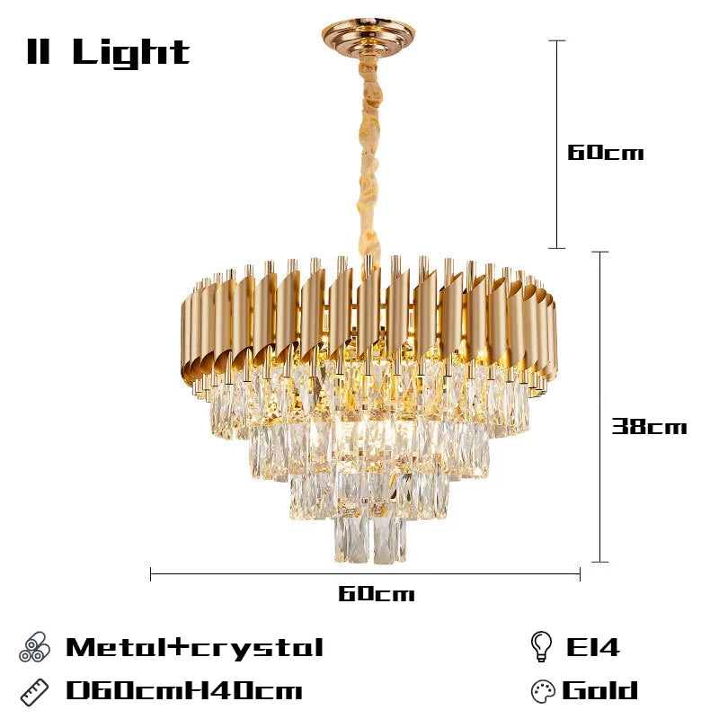 Kristall-Kronleuchter LED-Anhänger-Deckenleuchte
