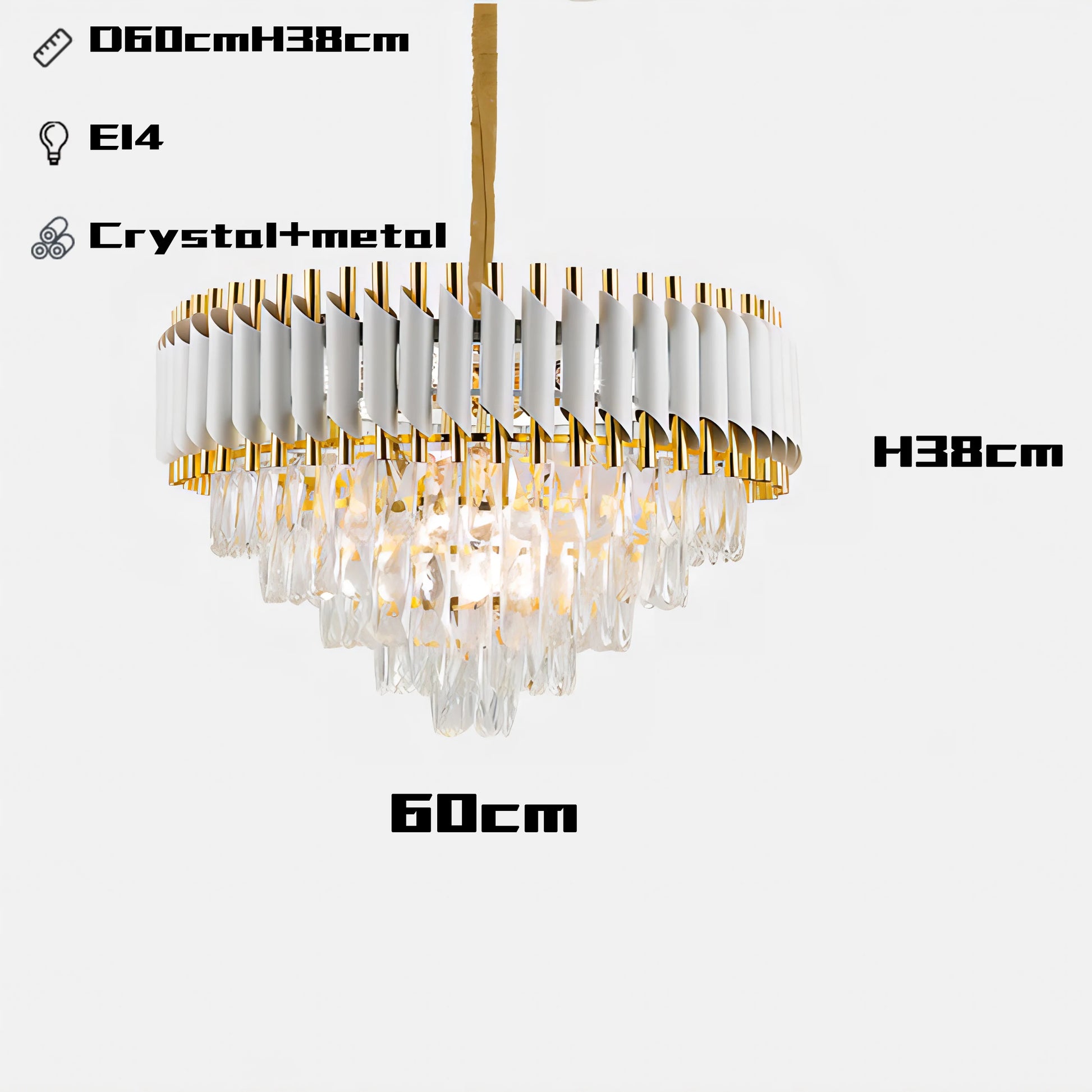 Kristall-Kronleuchter LED-Anhänger-Deckenleuchte