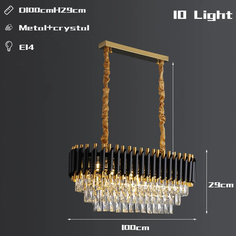 Kristall-Kronleuchter LED-Anhänger-Deckenleuchte